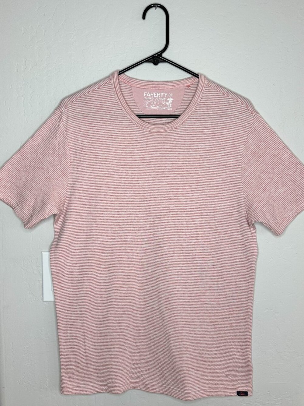 Faherty Cloud Cotton Men's M Striped Short Sleeve T Shirt Tee Shirt